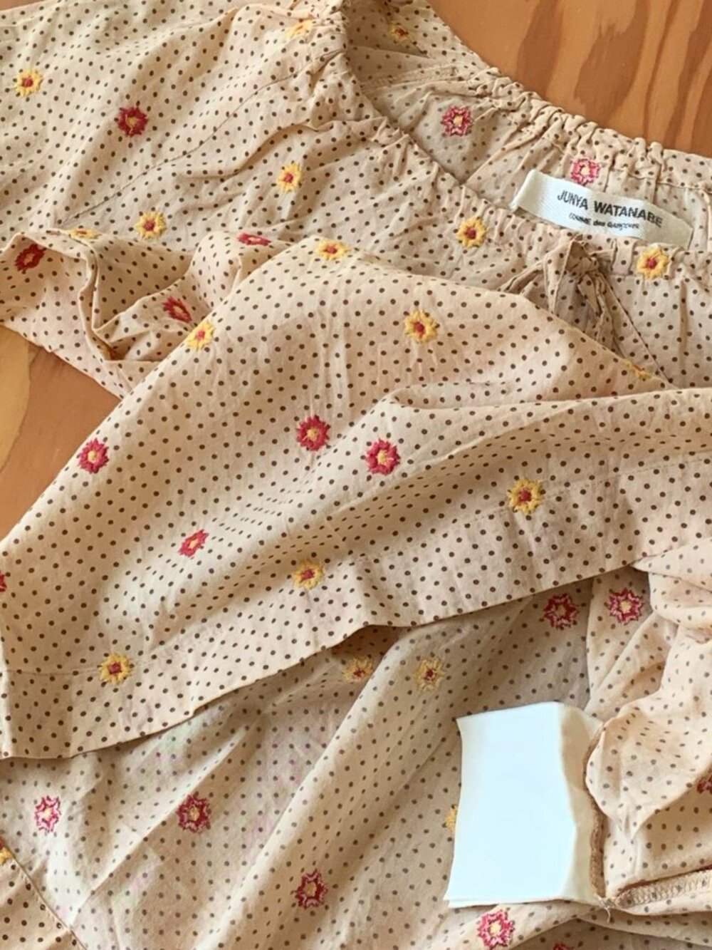 Junta Watanabe Embroidered Flower Top 2002 M - Picture 6 of 6